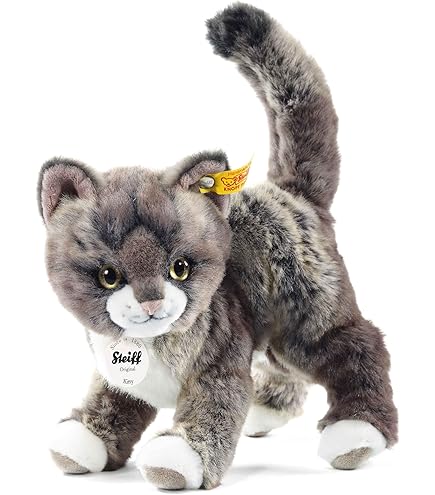 【Steiffシュタイフ】猫 Lucy ぬいぐるみ 18㎝ Amazon.com: Steiff Cat Plush Animal Toy, Spotted Brown